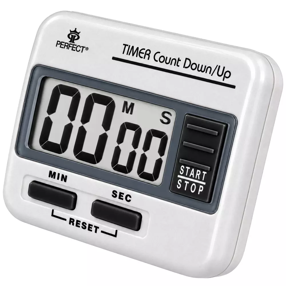 Minutnik LCD Perfect TM 86A SREBRNY