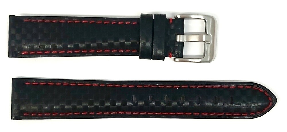 Pasek Chermond A108 CZARNY NIĆ CZERWONA 18 MM