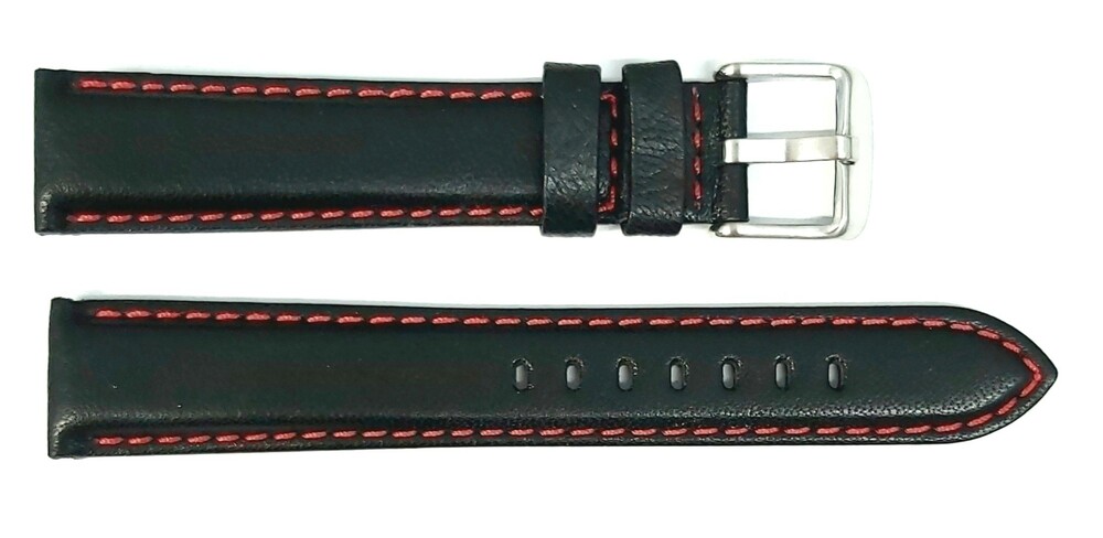 Pasek Chermond A120 CZARNY NIĆ CZERWONA 20MM