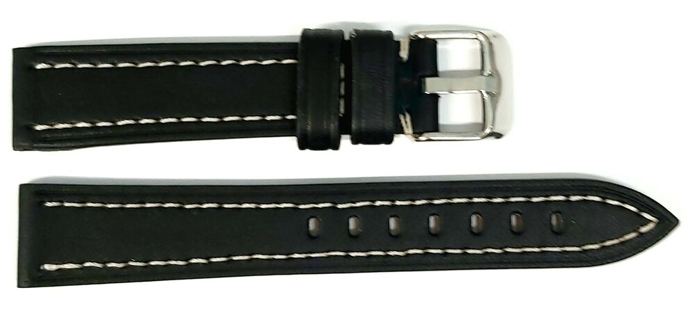 Pasek Chermond A130 CZARNY NIĆ BIAŁA 18MM