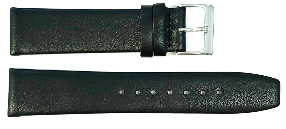 Pasek Chermond A132 CZARNY KLAMRA SREBRNA 24 MM