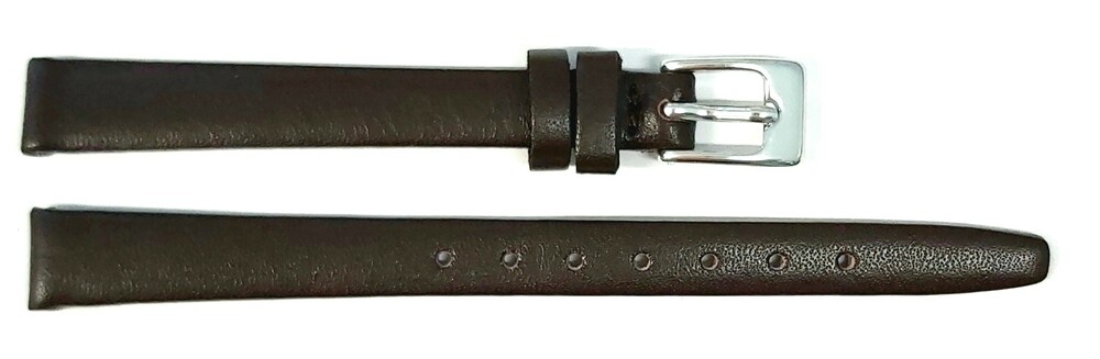 Pasek Chermond A132 BRĄZOWY KLAMRA SREBRNA 12MM