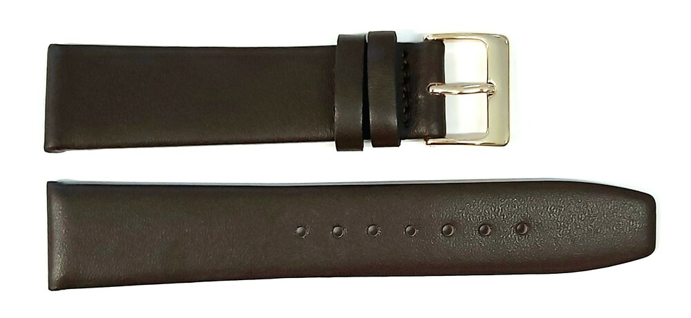Pasek Chermond A132 BRĄZOWY KLAMRA ZŁOTA 20MM