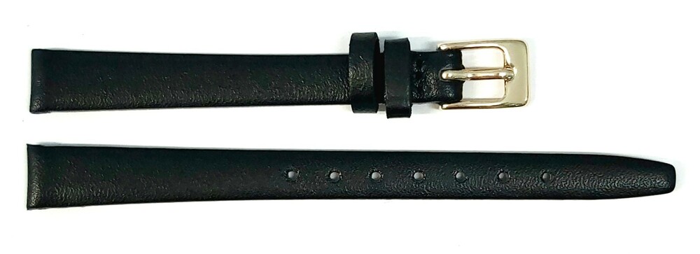 Pasek Chermond A132 CZARNY KLAMRA ZŁOTA 6MM