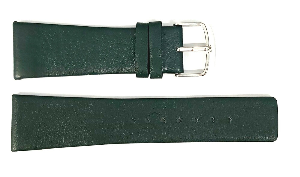 Pasek CHERMOND C102 ZIELONY KLAMRA SREBRNA 24MM