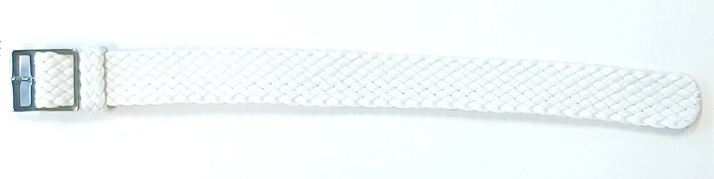 Pasek Perlon gruby splot biały 18mm