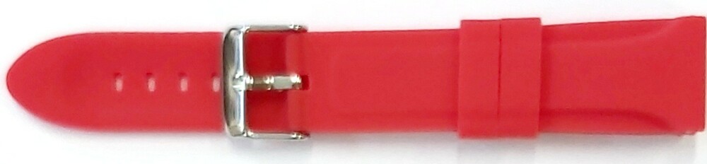 Pasek silikonowy  CZERWONY 24mm