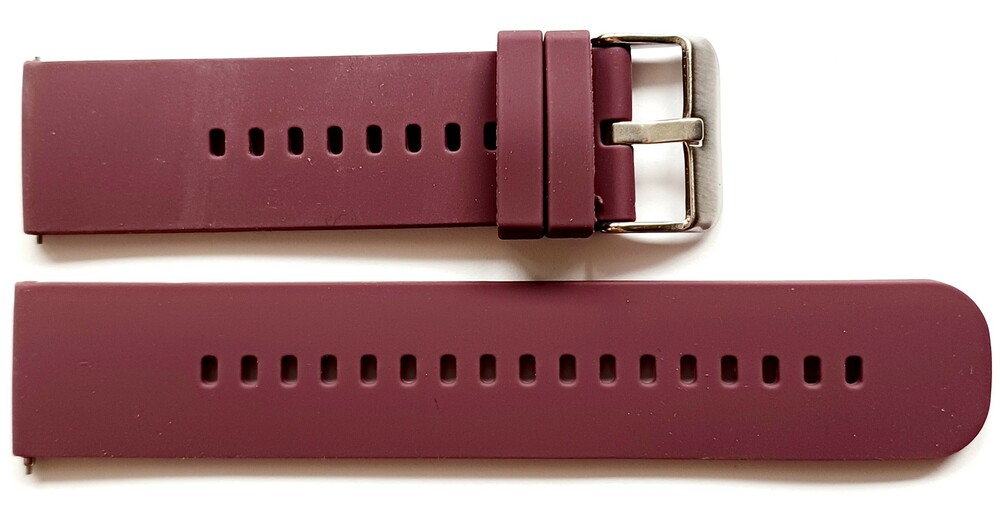 Pasek silikonowy HQ BURGUND 18mm