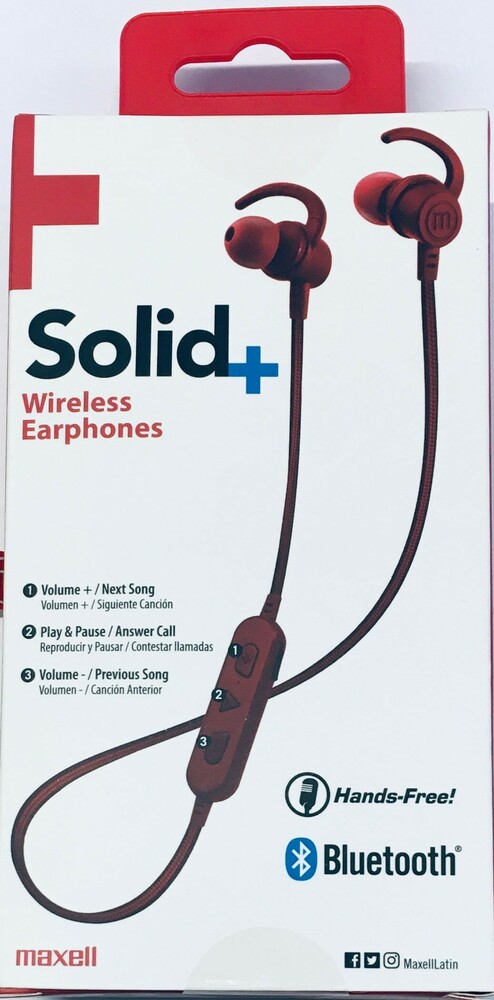 Słuchawki Maxell bezprzewodowe SOLID BLUETOOTH czerwony