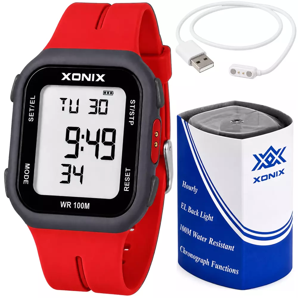 Zegarek XONIX ZAA 001 z funkcją krokomierza i pomiaru temperatury