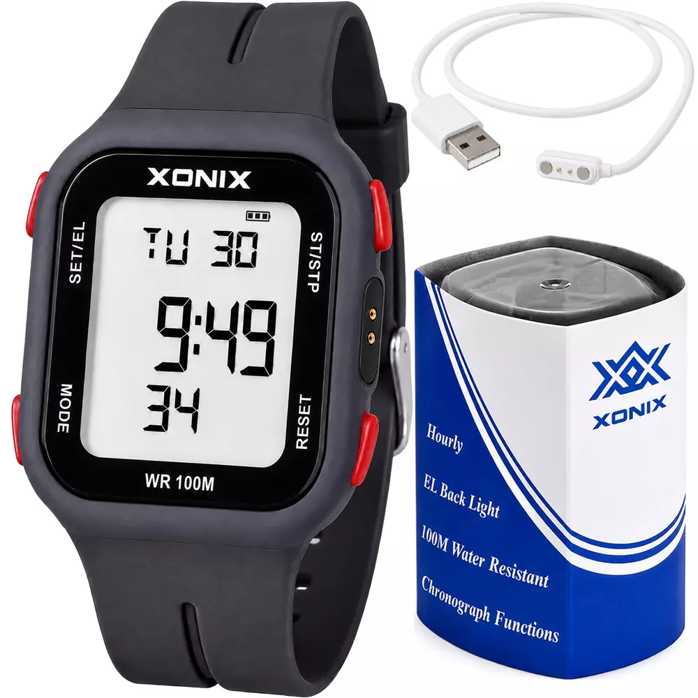 Zegarek XONIX ZAA 006 z funkcją krokomierza i pomiaru temperatury