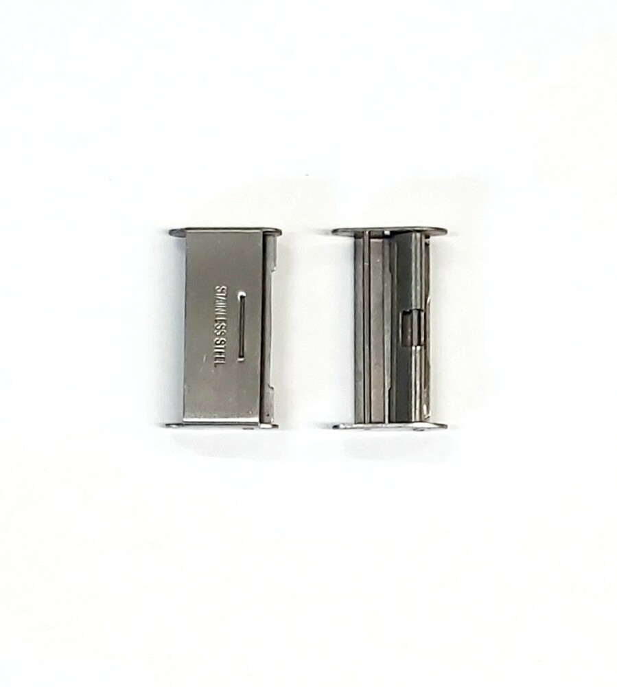 Zamek do bransolety siatkowej SILVER 18mm 10SZT