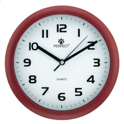 Zegar ścienny analogowy Perfect 7130 BORDO Ø 25.5