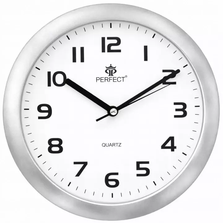 Zegar ścienny analogowy Perfect 7130 Srebrny Ø 25.5