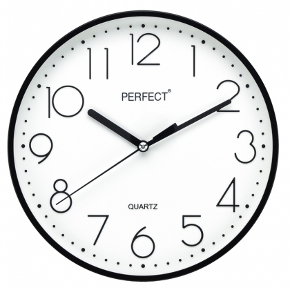 Zegar ścienny analogowy Perfect FX-5814 Czarny Ø 22 CM