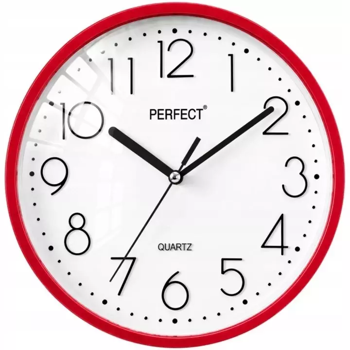 Zegar ścienny analogowy Perfect FX-5814 Czerwony Ø 22CM