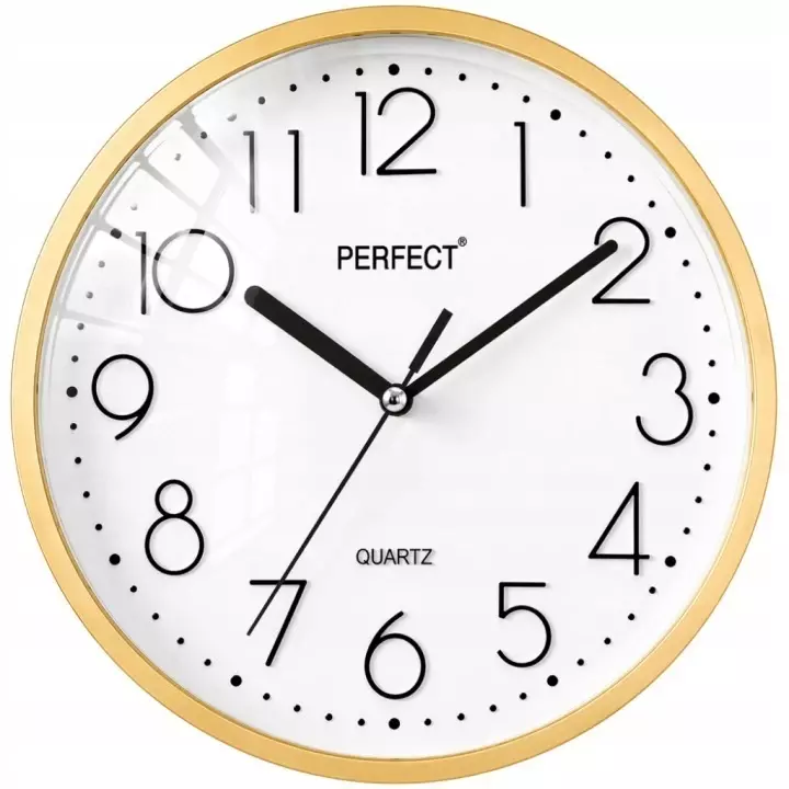 Zegar ścienny analogowy Perfect FX-5814 Złoty Ø 22CM