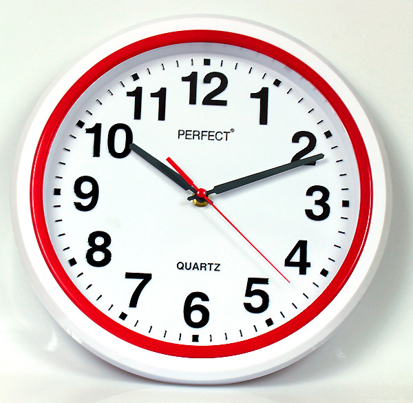 Zegar ścienny analogowy Perfect FX-5841 Czerwony Ø 28CM