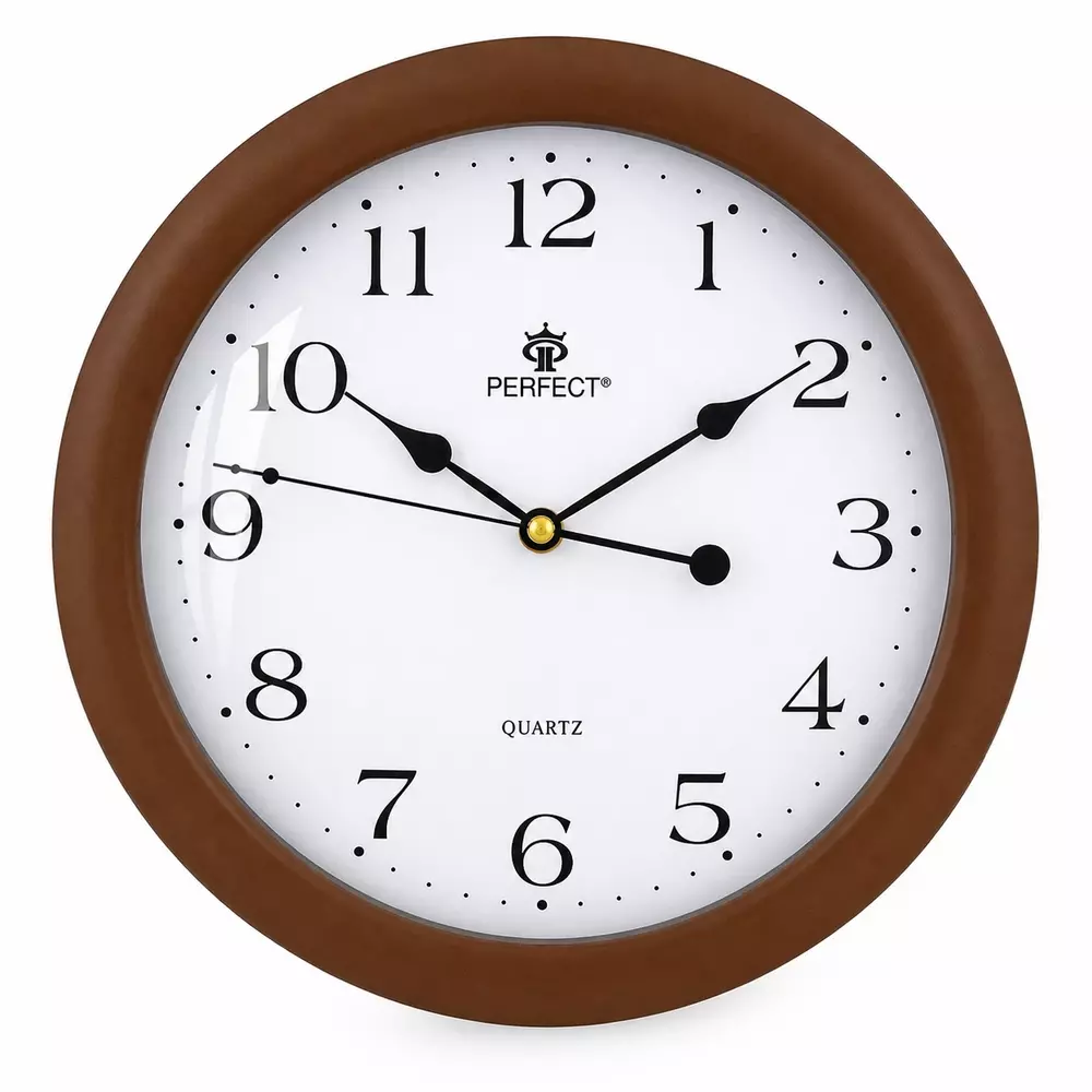 Zegar ścienny analogowy Perfect LA 17 Brązowy (matowy) Ø 28CM