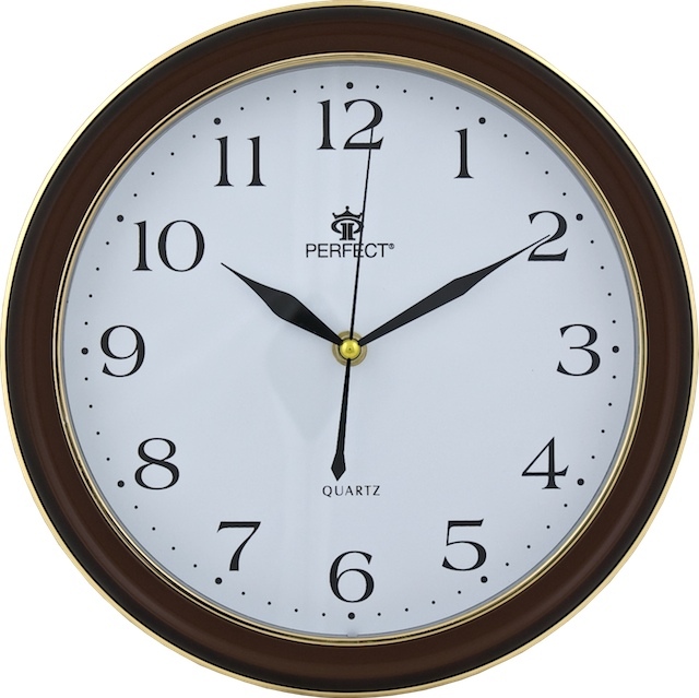 Zegar ścienny analogowy Perfect LC 17 Ciemny brąz Ø 28CM