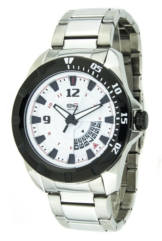 Zegarek OCEANIC CQ 173 stalowy Silver biała tarcza/pudełko i torebka