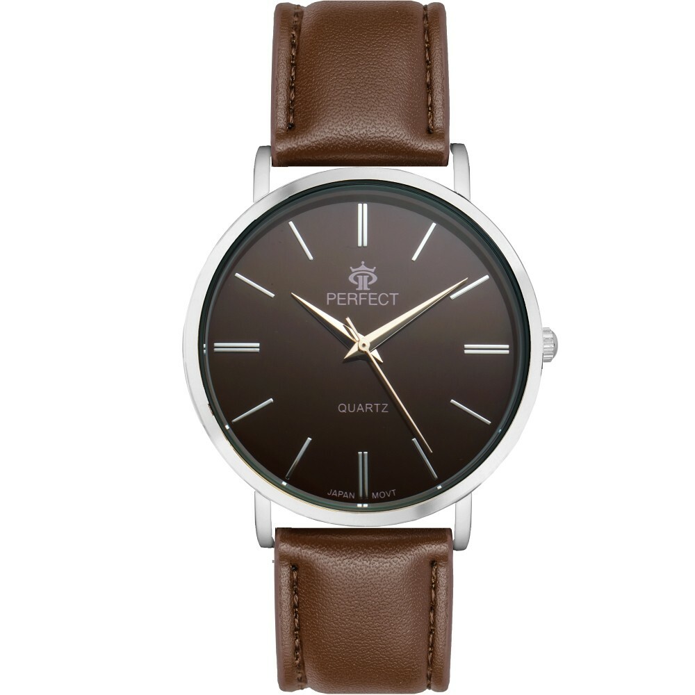 Zegarek PERFECT B7305 IPS brązowy pasek