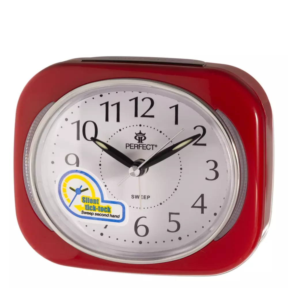 Budzik Kwarcowy Perfect SQ 826 Czerwony
