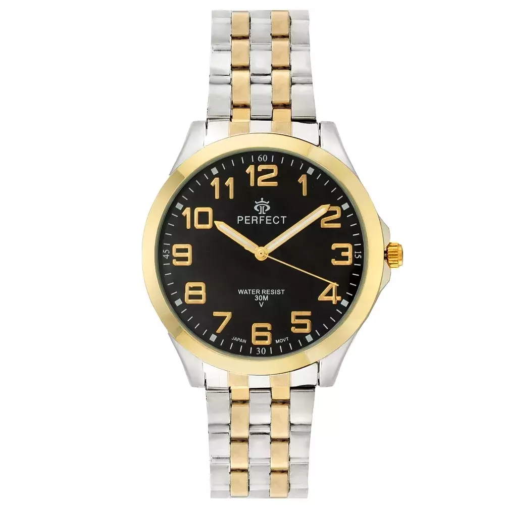Zegarek PERFECT G467 METAL TWO-TONE  TARCZA CZARNA
