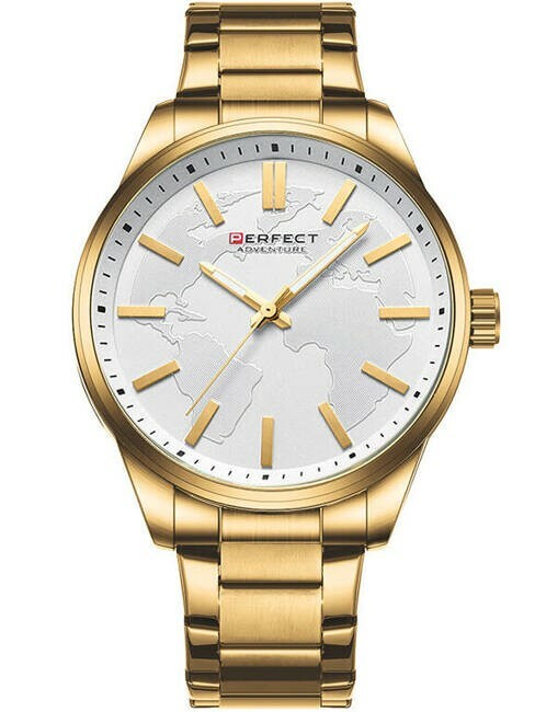 Zegarek PERFECT M106-04  METAL GOLD  TARCZA JASNA