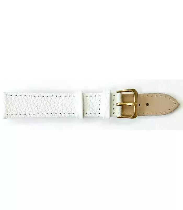 Pasek JORDAN KERR BIAŁY 22MM STANDARD KLAMERKA GOLD Matowy