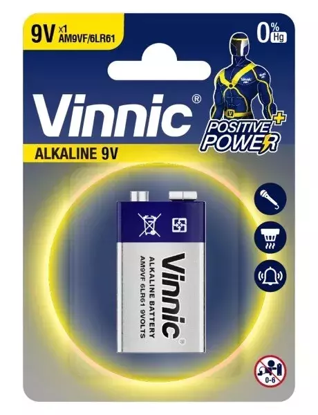 Bateria Vinnic 9V blister B1/ K24