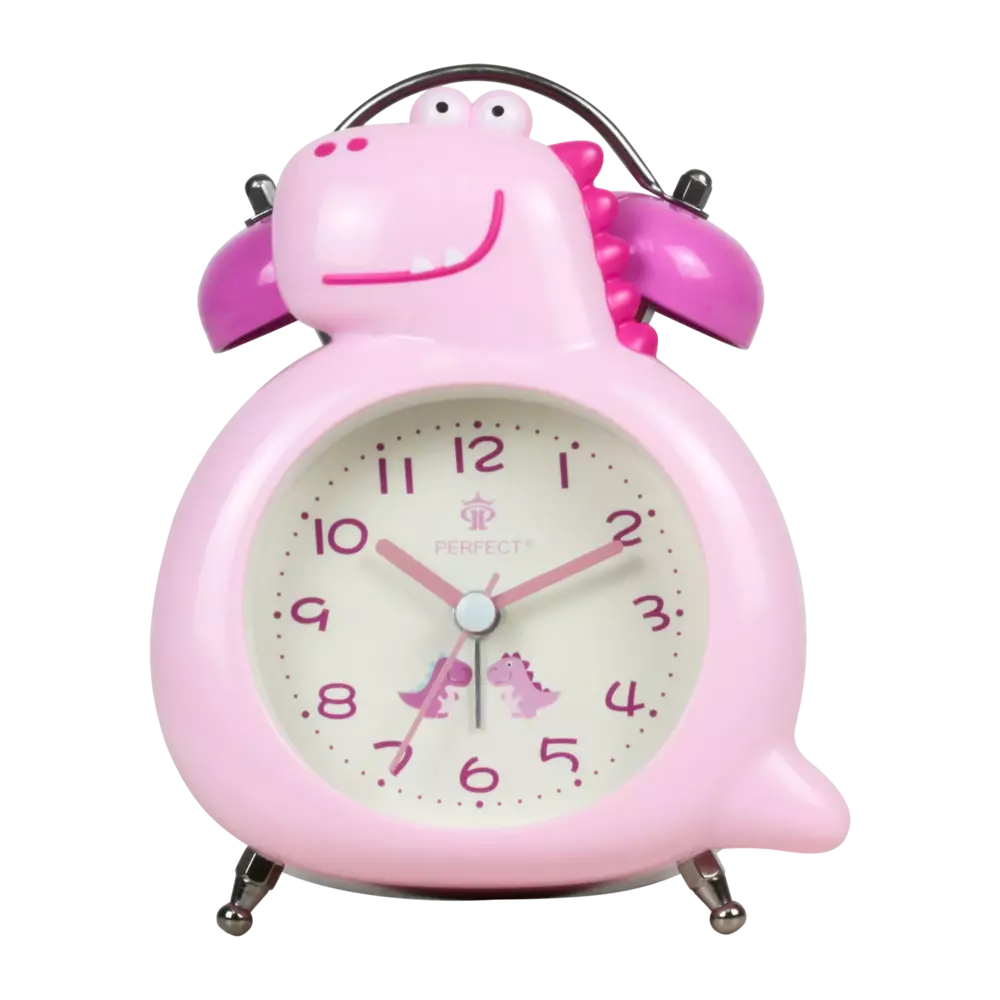 Budzik Kwarcowy Perfect TB 13901 Dino Różowy
