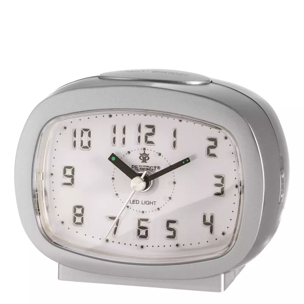Budzik Kwarcowy Perfect BB 09007 Srebrny