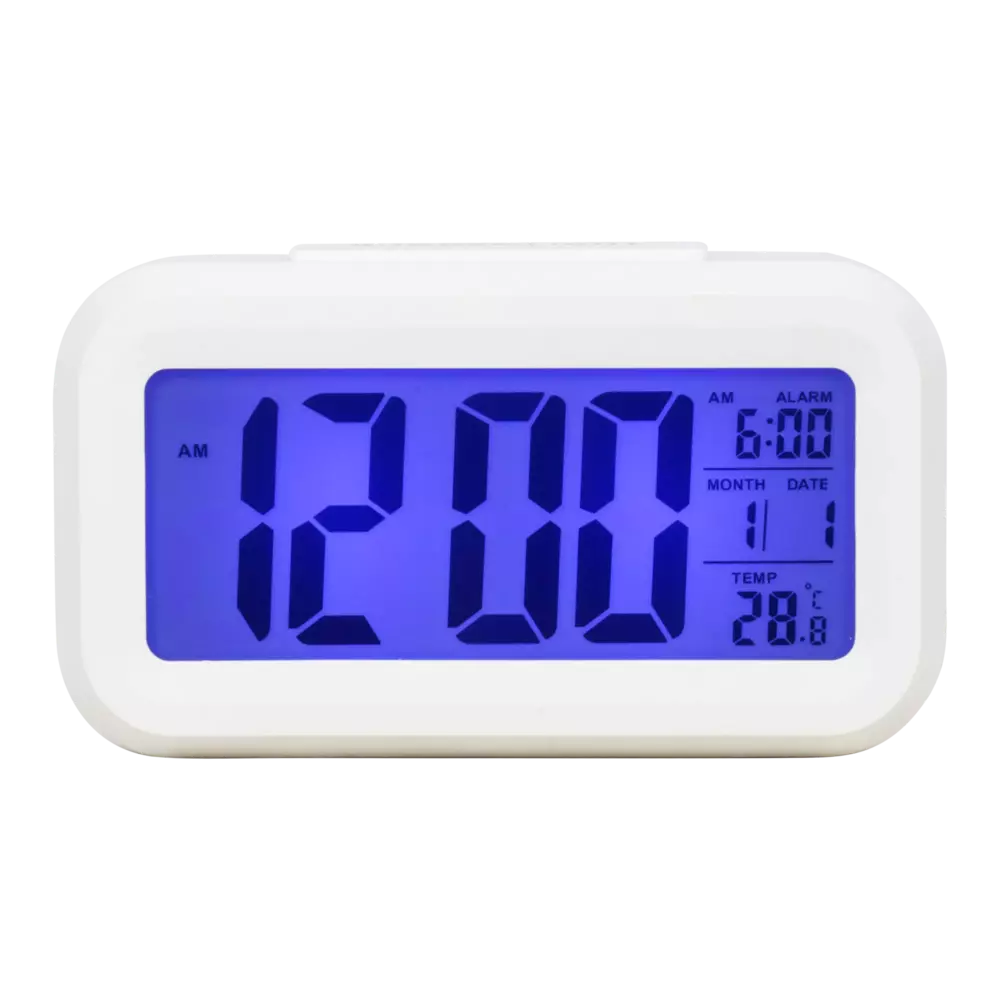 Budzik Kwarcowy Perfect LED 13701 Biały