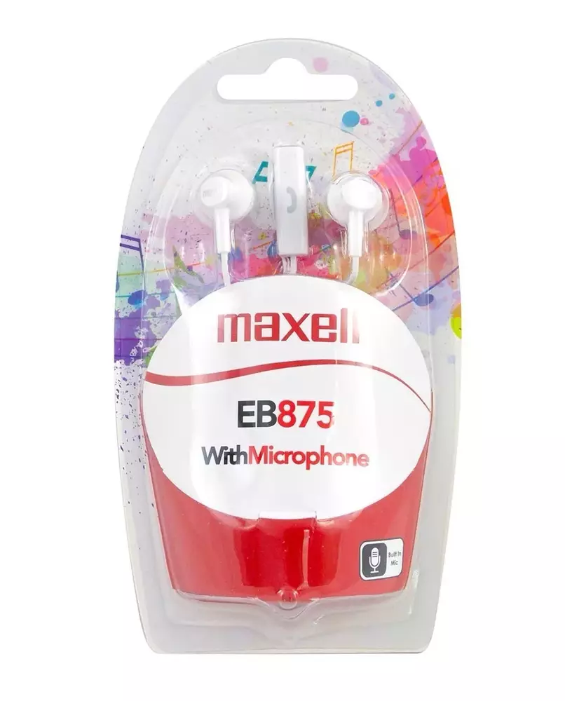 Słuchawki Maxell EB875 Earbuds with Mic White 304019