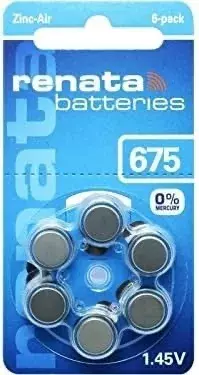Bateria Renata ZA 675 słuchowa - blister 6szt 1