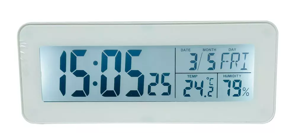 Budzik LCD Perfect JB-8202 Biały