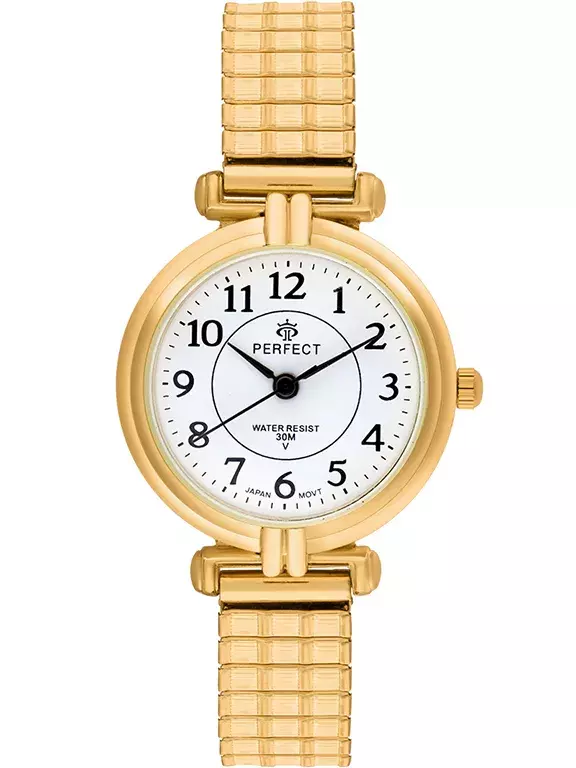 PERFECT GUMKA Damska GOLD  XD782-02  tarcza biała