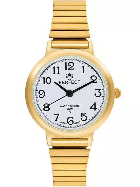 PERFECT GUMKA Damska GOLD  XD283-03  tarcza biała