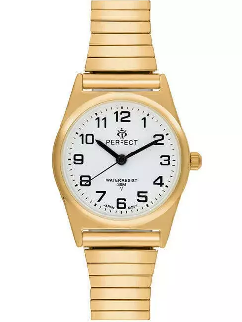 PERFECT GUMKA Damska GOLD  XD164-03 tarcza biała