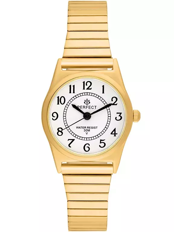 PERFECT GUMKA Damska GOLD  XD165-03  tarcza biała