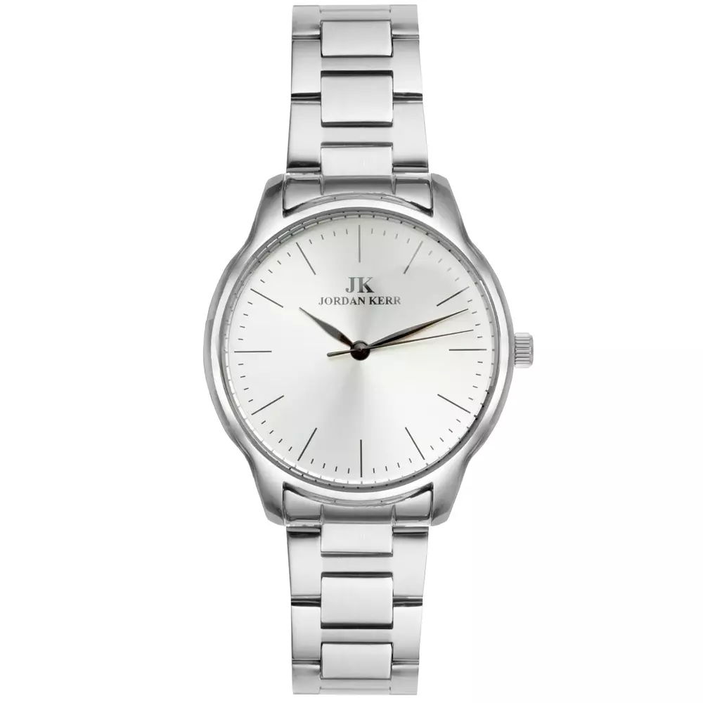 Zegarek Jordan Kerr C4018 stalowy silver TARCZA SILVER