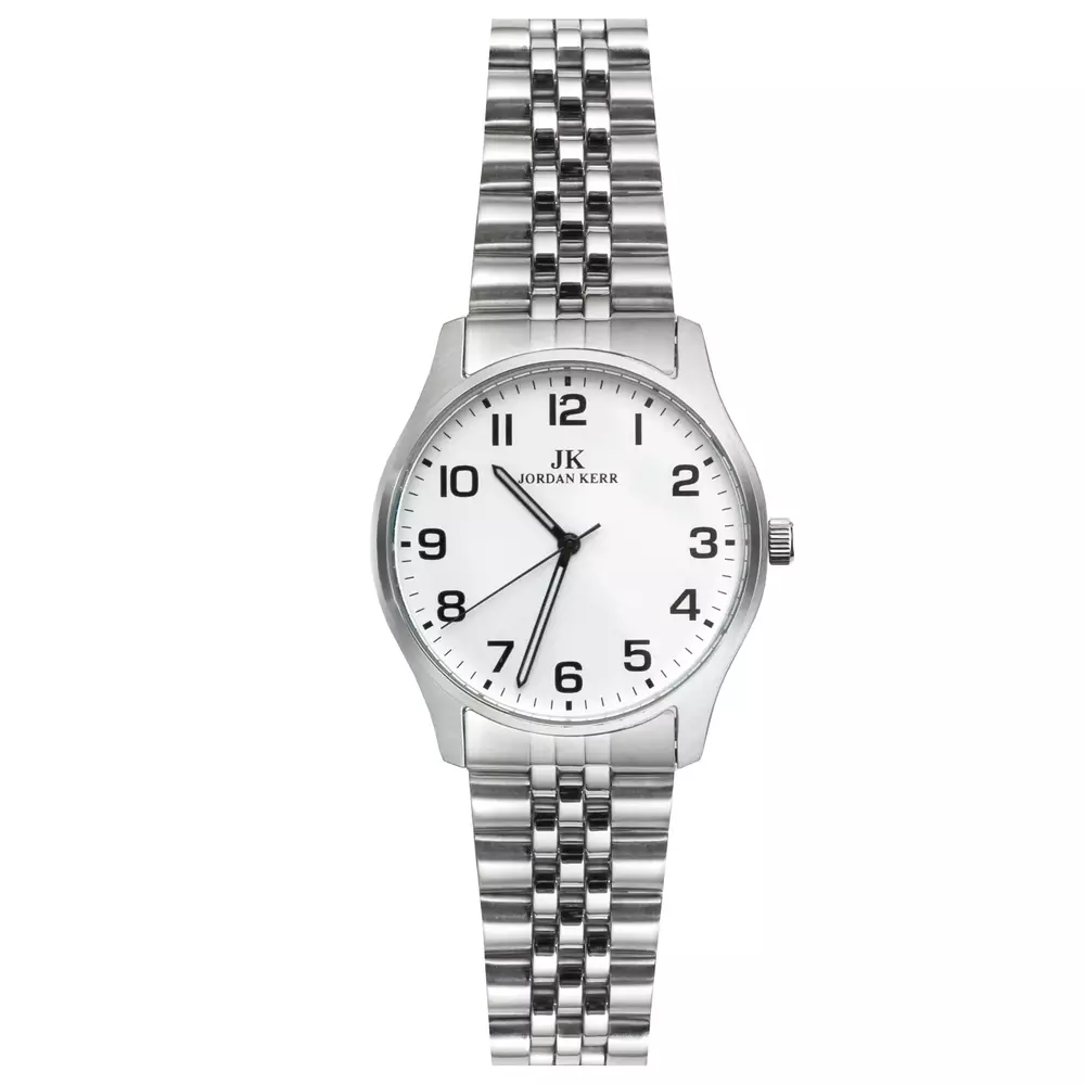 Zegarek Jordan Kerr  C4021 stalowy TARCZA WHITE