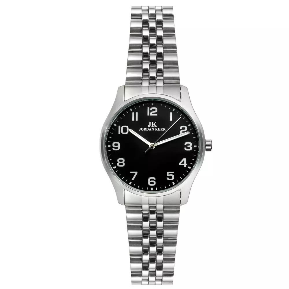 Zegarek Jordan Kerr C4021 stalowy TARCZA BLACK