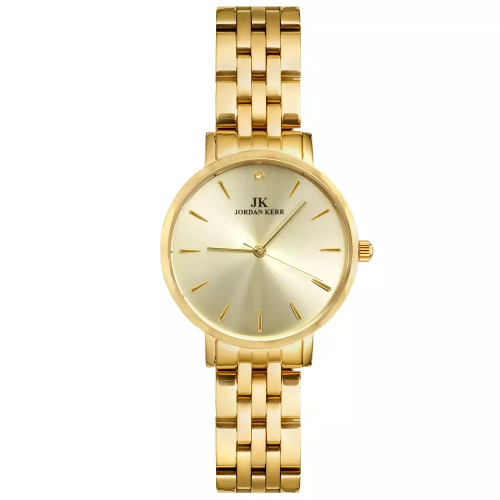 Zegarek Jordan Kerr C4019 stalowy GOLD