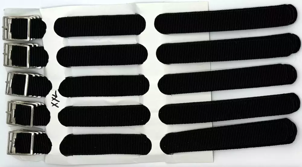 Paski Perlon XXL czarny pak. po 20szt 18mm