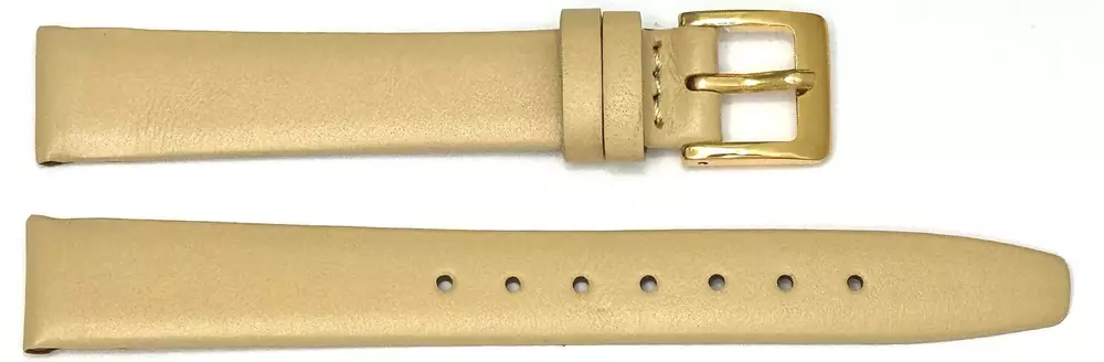 Pasek Chermond A132 Beżowy Klamra Złota 16mm