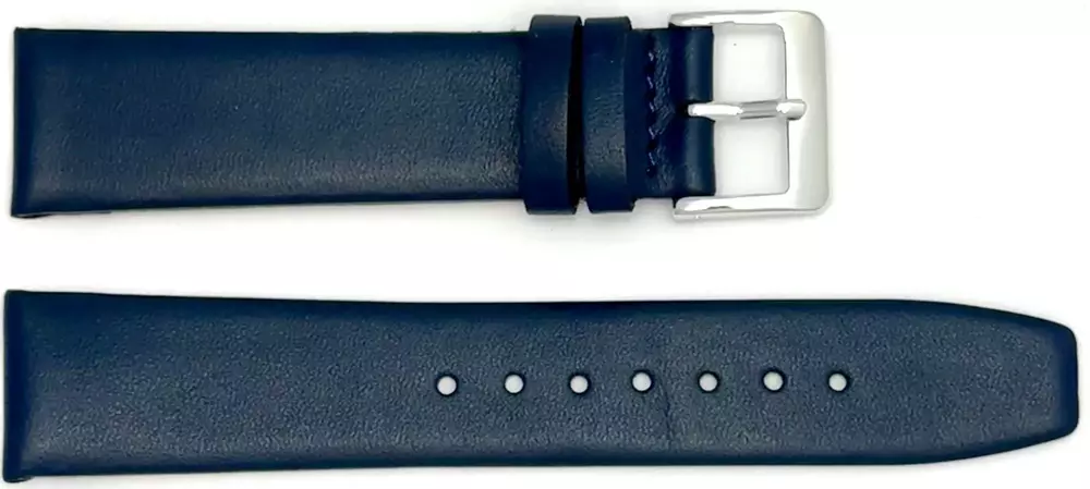 Pasek Chermond A132 Granatowy Klamra Srebrna 18mm