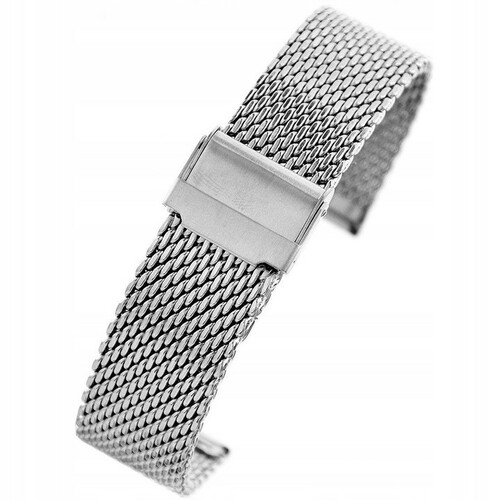 Bransoleta siatkowa HQ 1.0 SILVER 24MM z zabezpieczeniem 1