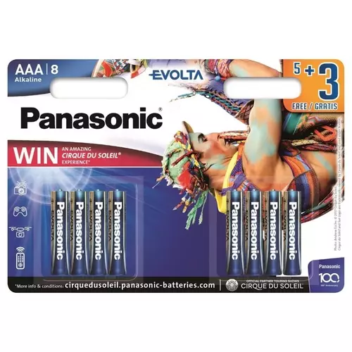 Bateria alkaliczna Panasonic LR3 AAA EVOLTA - blister 5+3- cena za 8 szt. 1
